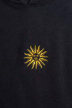 Hoodie Negro lavado Sol Uy