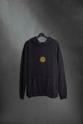 Hoodie Negro lavado Sol Uy