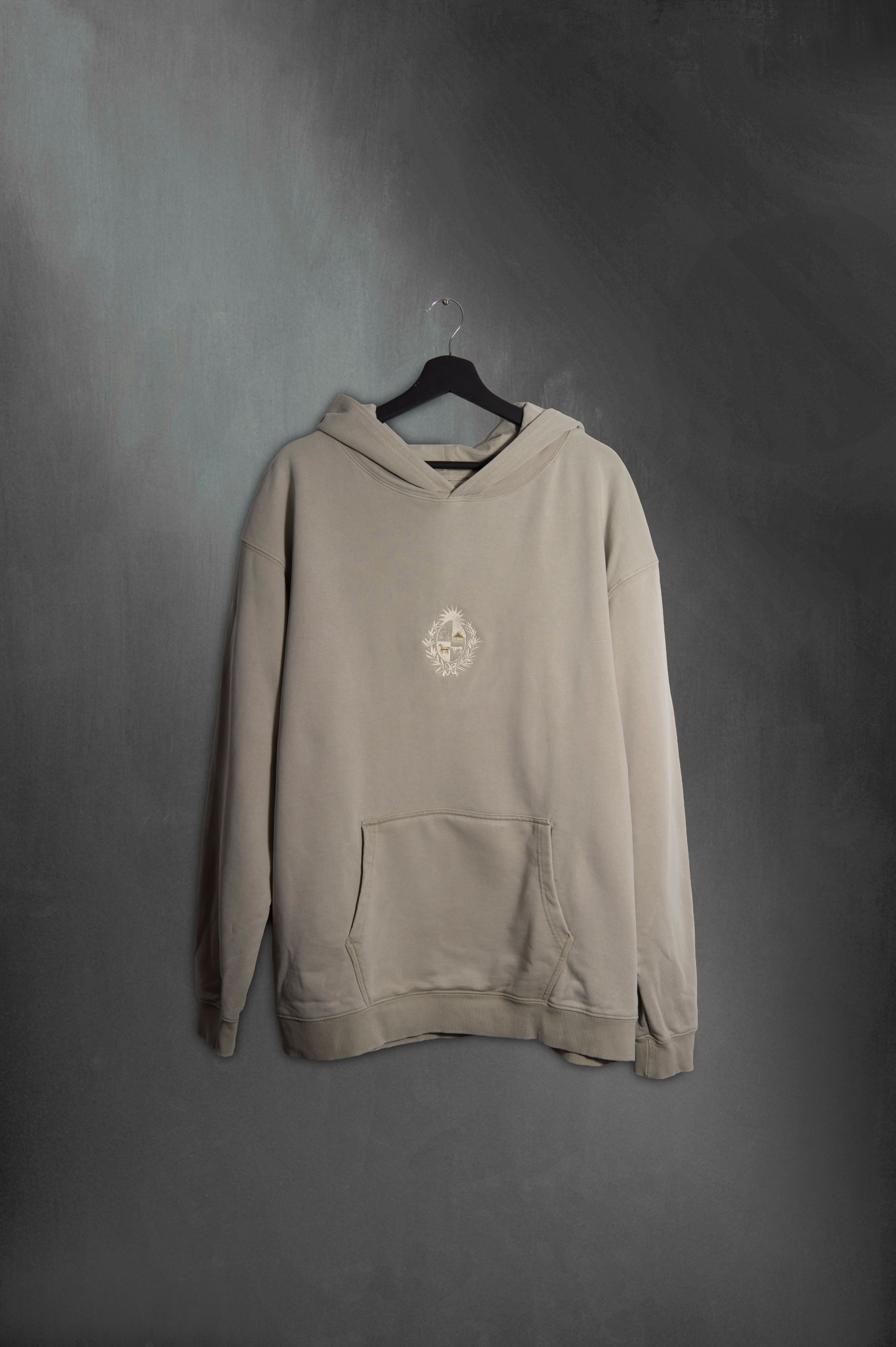 Hoodie Grey Escudo Uruguay