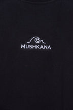 Remera Mushkana Minimal Black Solid Oversize aa