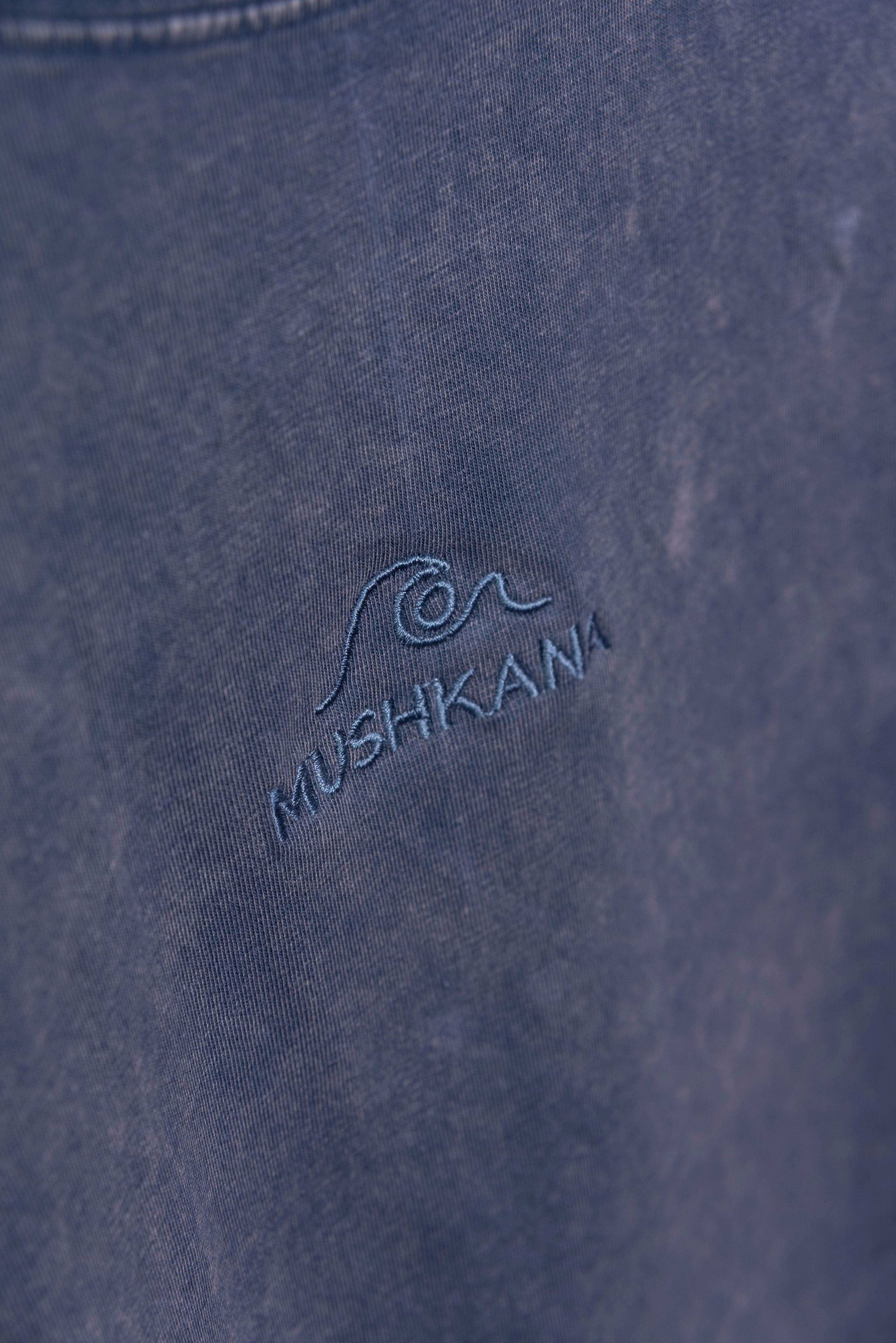 Remera Over Azul Washed Mushkana aa