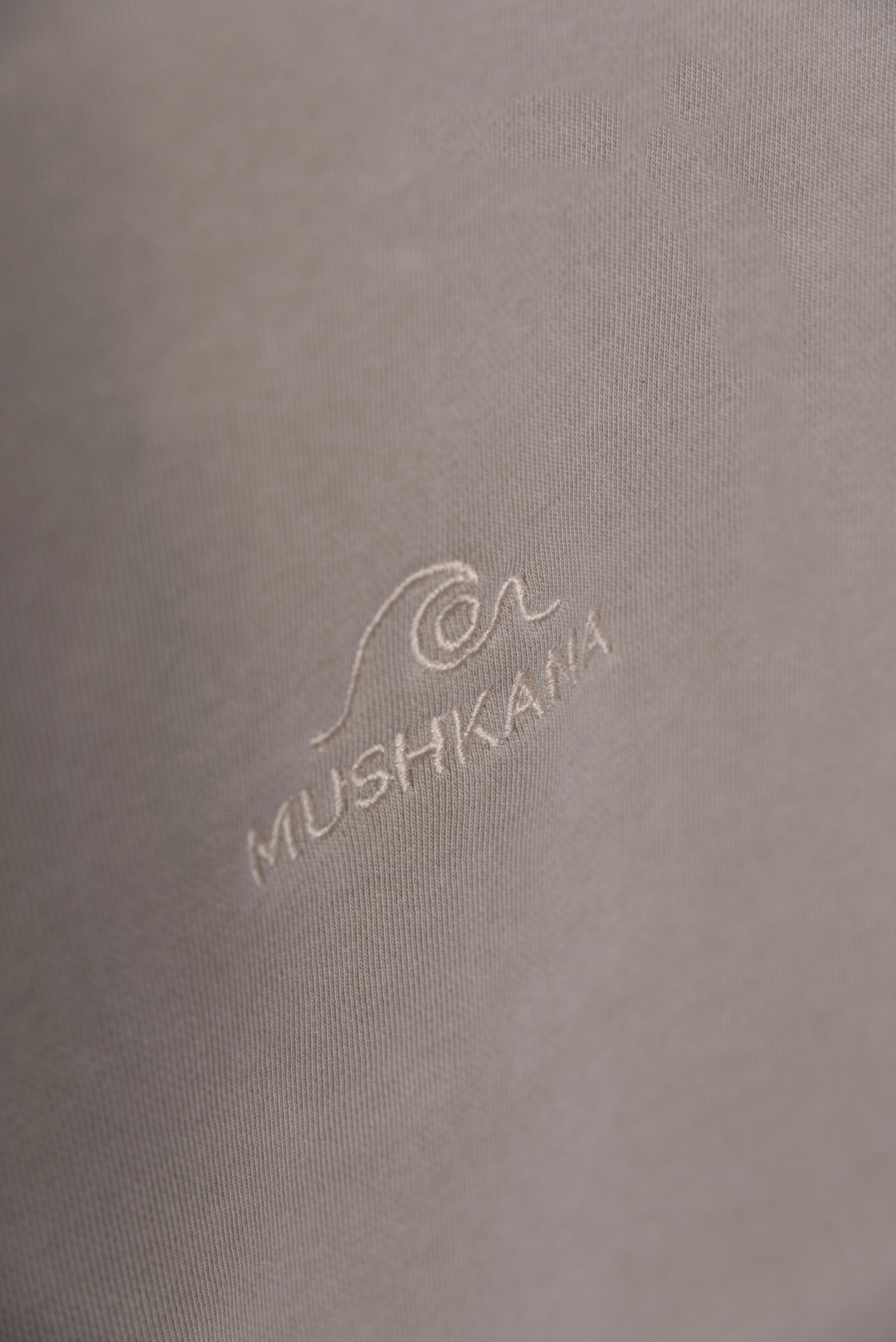 Hoodie Khaki Washed Mushkana aa