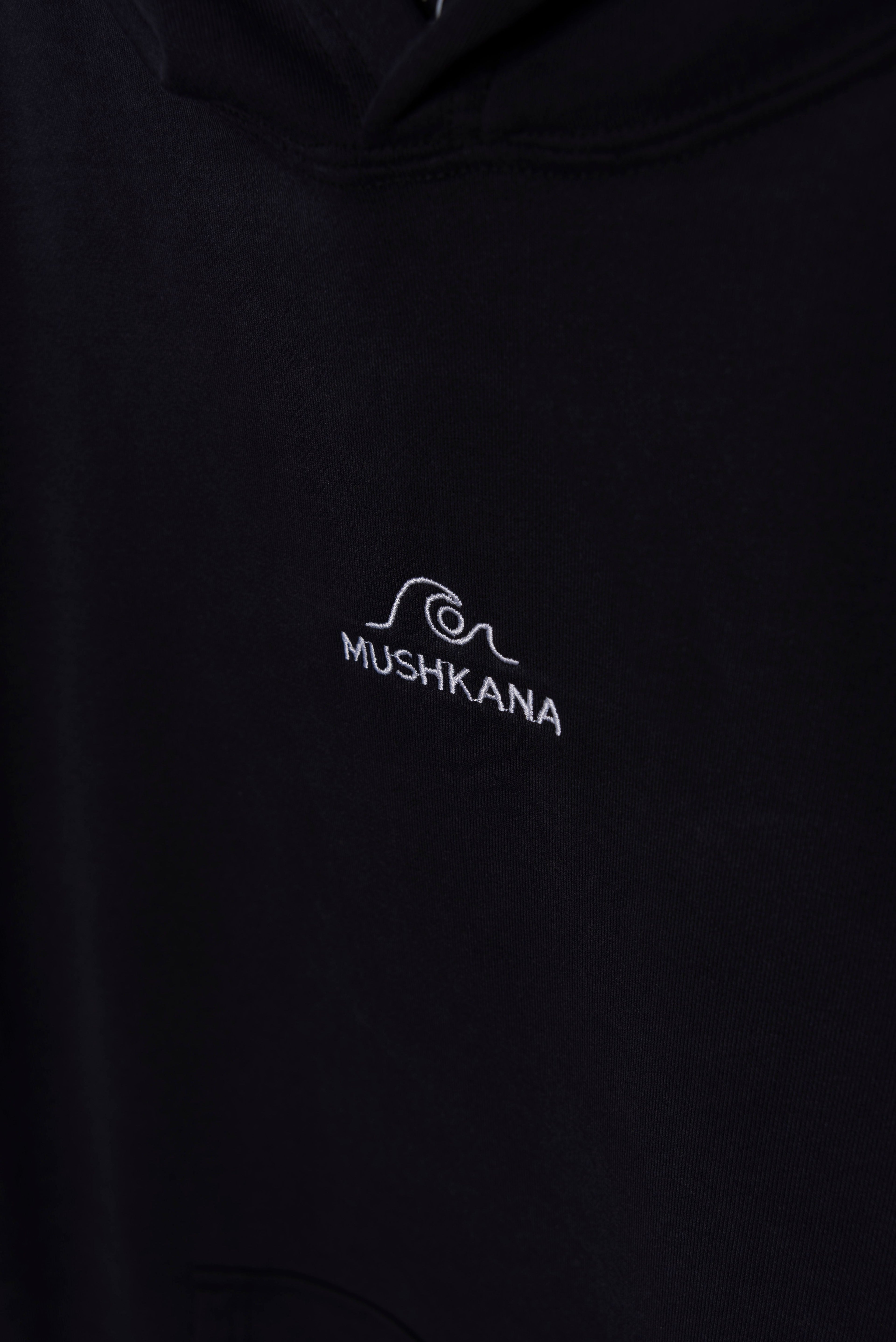 Hoodie Black Washed Mushkana aa