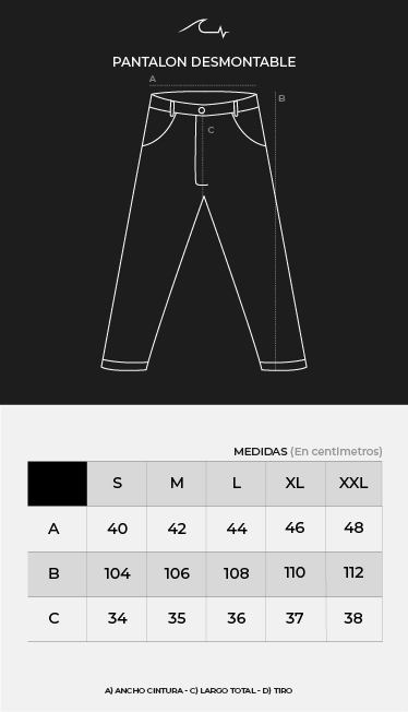 Pantalón Desmontable Black MM