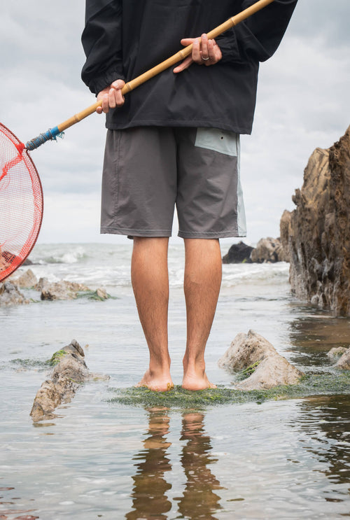 Boardshort Nami Celeste y Gris MM