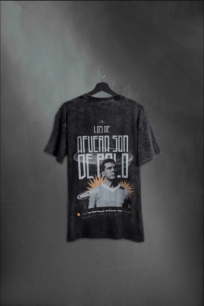 Remera Classic Fit Negra Lavada – Los de Afuera Son de Palo