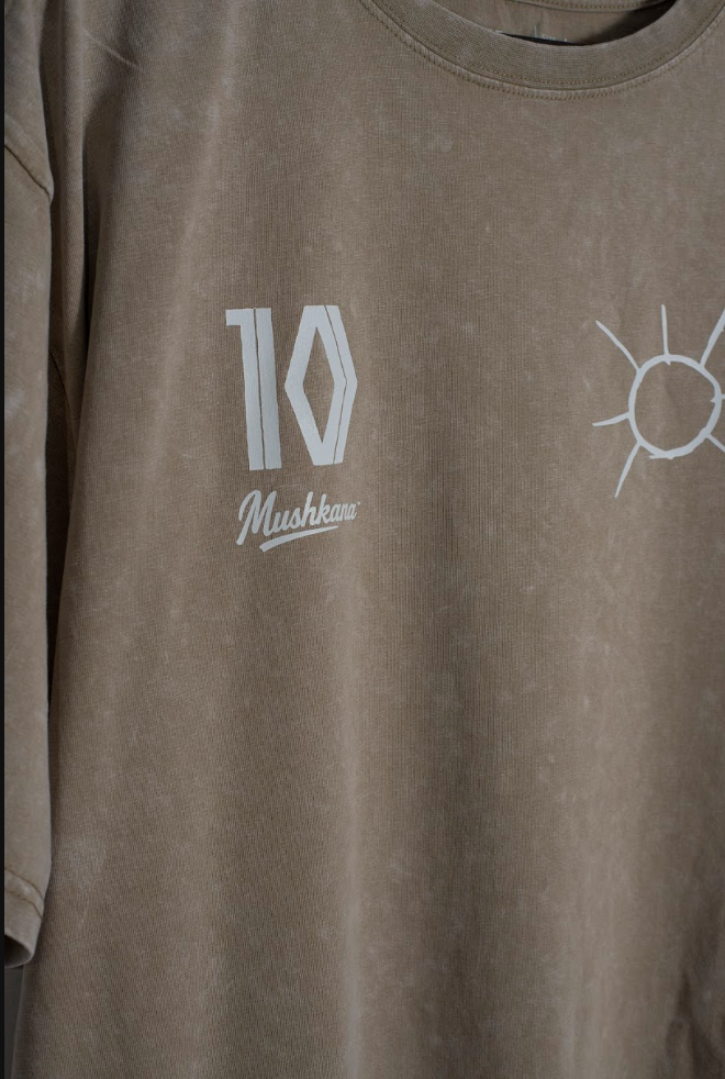 Remera Khaki lavada Oversize Mvd al Sur