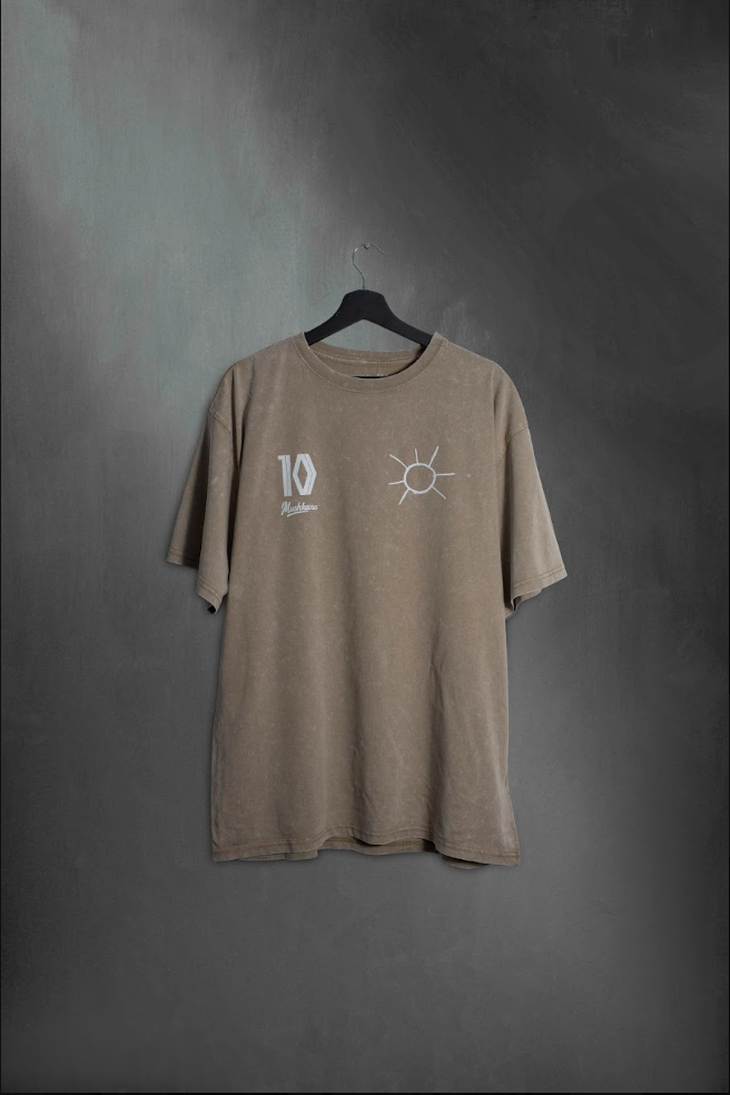 Remera Khaki lavada Oversize Mvd al Sur