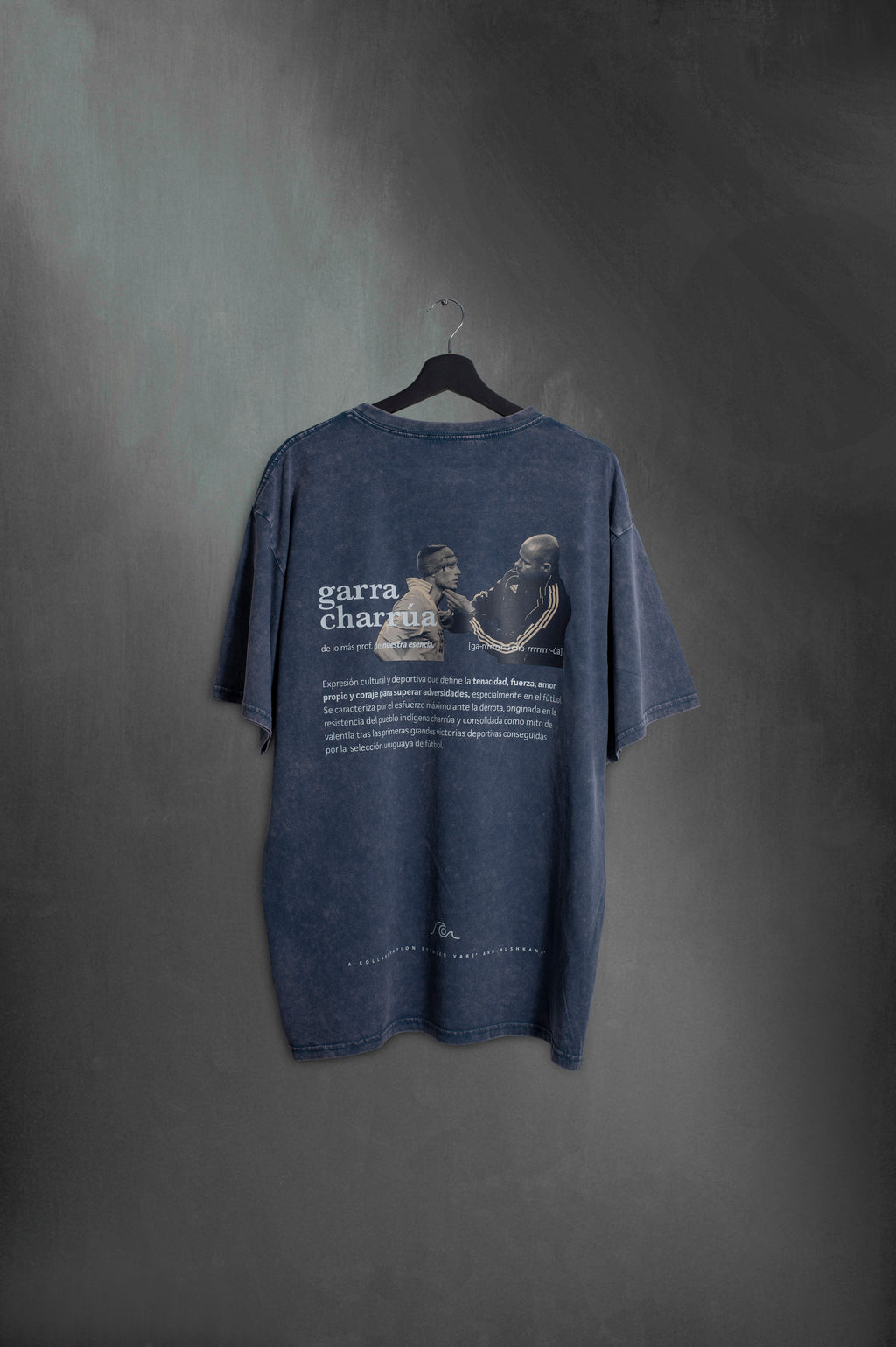 Remera Garra Charrúa Azul Lavado Oversize