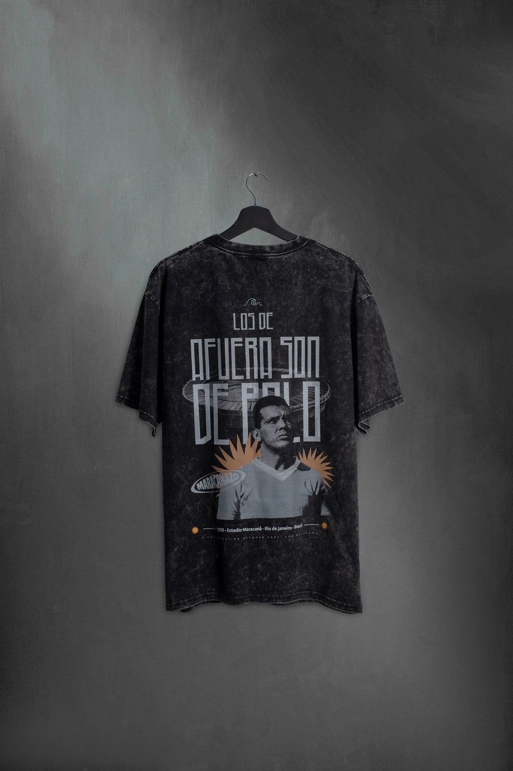 Remera Oversize Negra Lavada – Los de Afuera Son de Palo