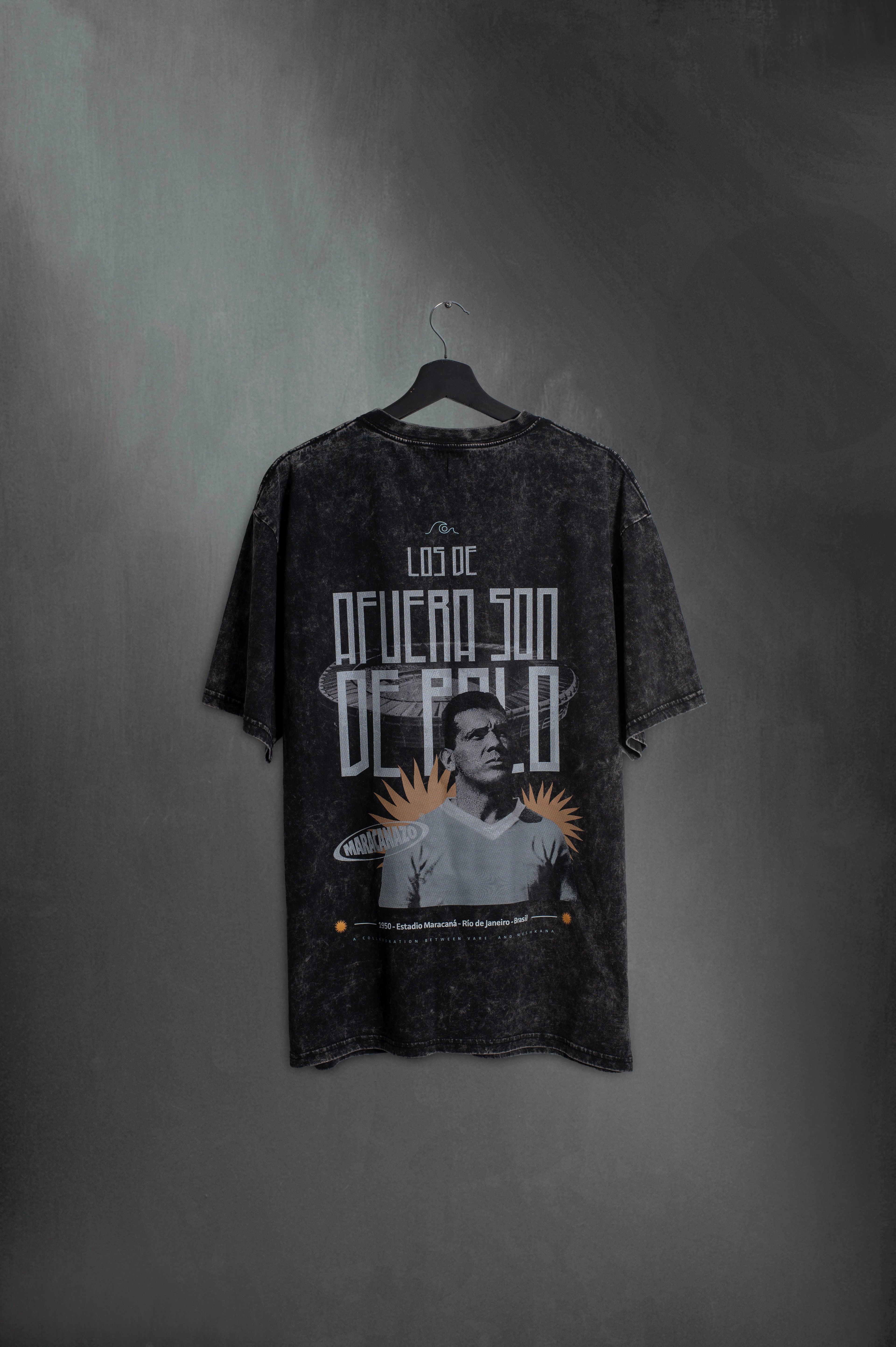Remera Oversize Negra Lavada – Los de Afuera Son de Palo