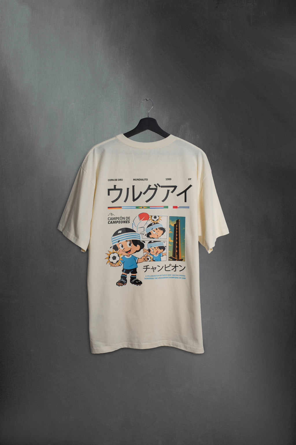 Remera Mundialito Oversized Vainilla