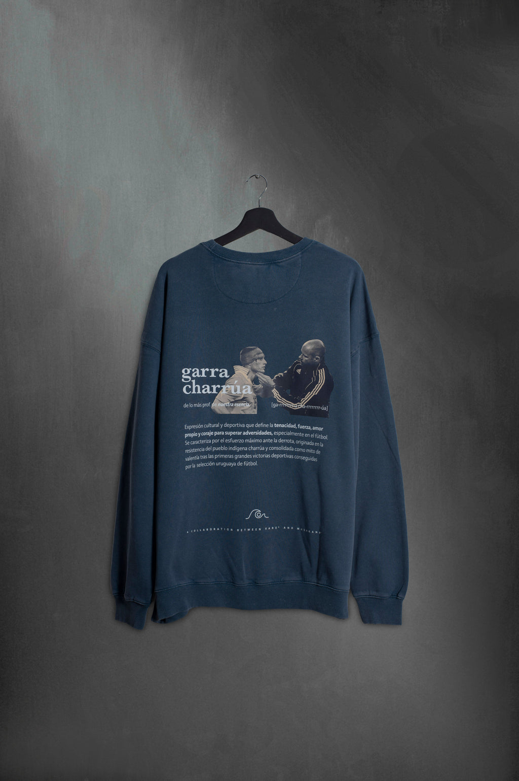 Crew Garra Charrúa Azul Lavado Oversized