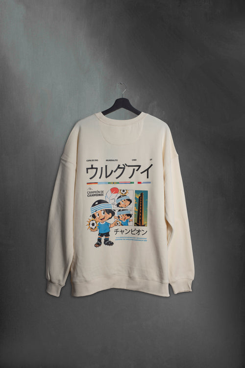 Buzo Mundialito Vainilla Oversized