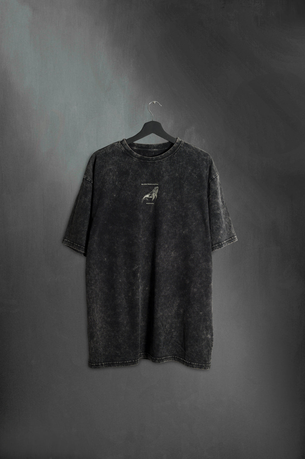 Remera Black Washed Oversize Austral