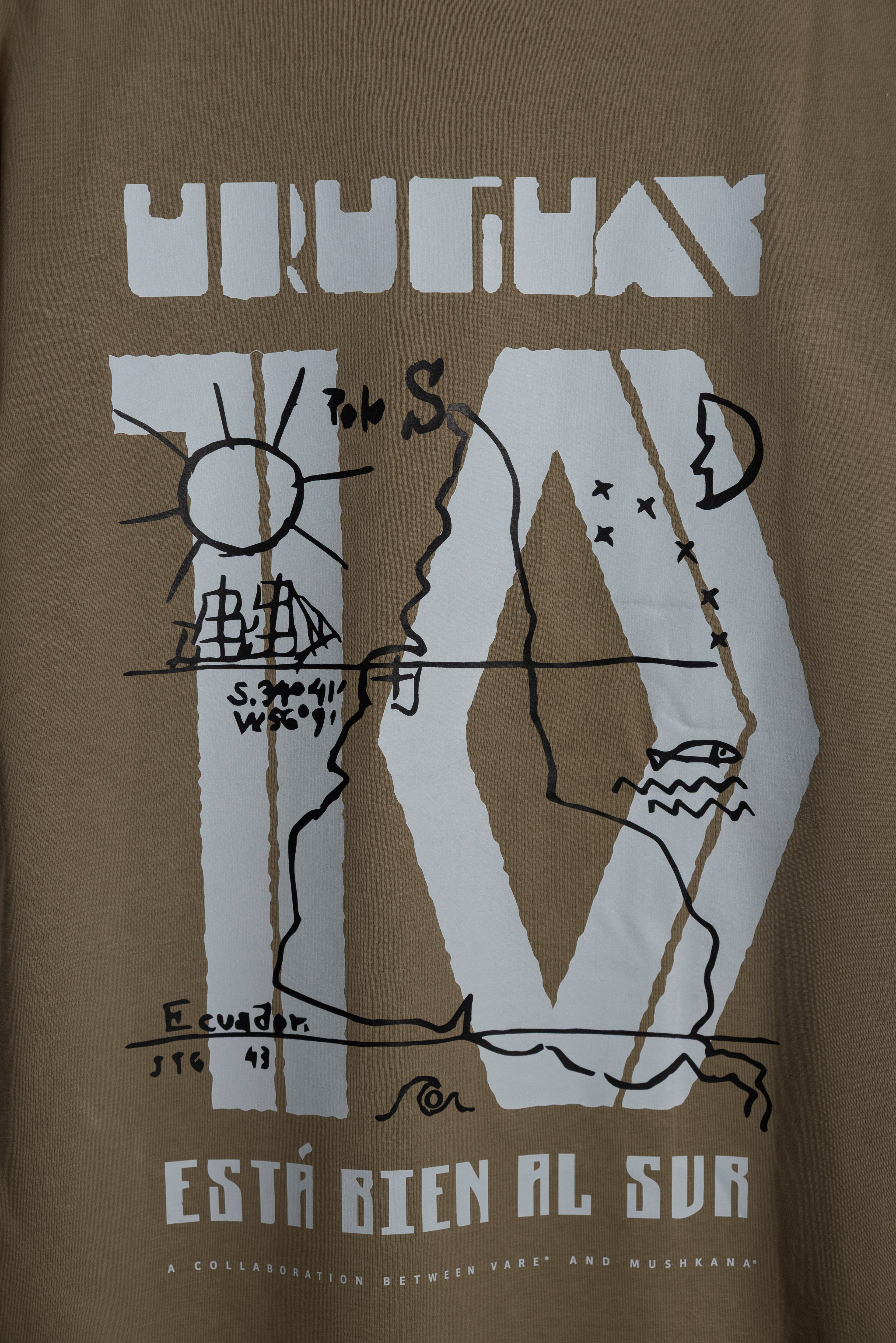Remera Khaki Classic Fit Mvd al Sur