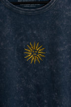Remera Overbox Sol Azul Lavado