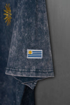 Remera Overbox Sol Azul Lavado