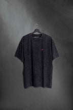 Remera Oversize Negra Washed Casa Pueblo