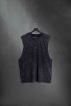 Musculosa Negra Washed Casa Pueblo
