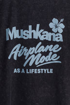 Remera Oversize Airplane Mode Negra
