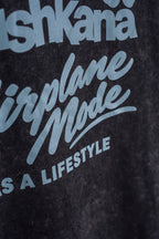 Remera Oversize Airplane Mode Negra