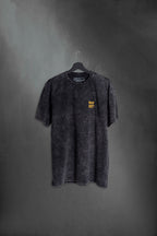 Remera Negra Washed Classic Why Not