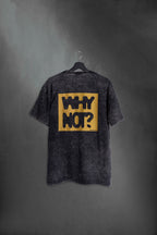 Remera Negra Washed Classic Why Not