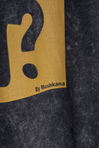 Remera Negra Washed Classic Why Not