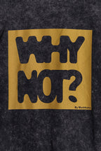 Remera Negra Washed Classic Why Not