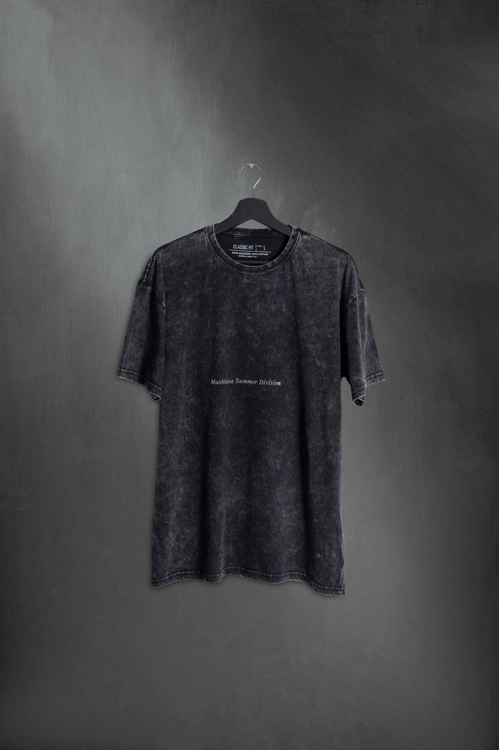 Remera Negra Washed Classic Coastal Club
