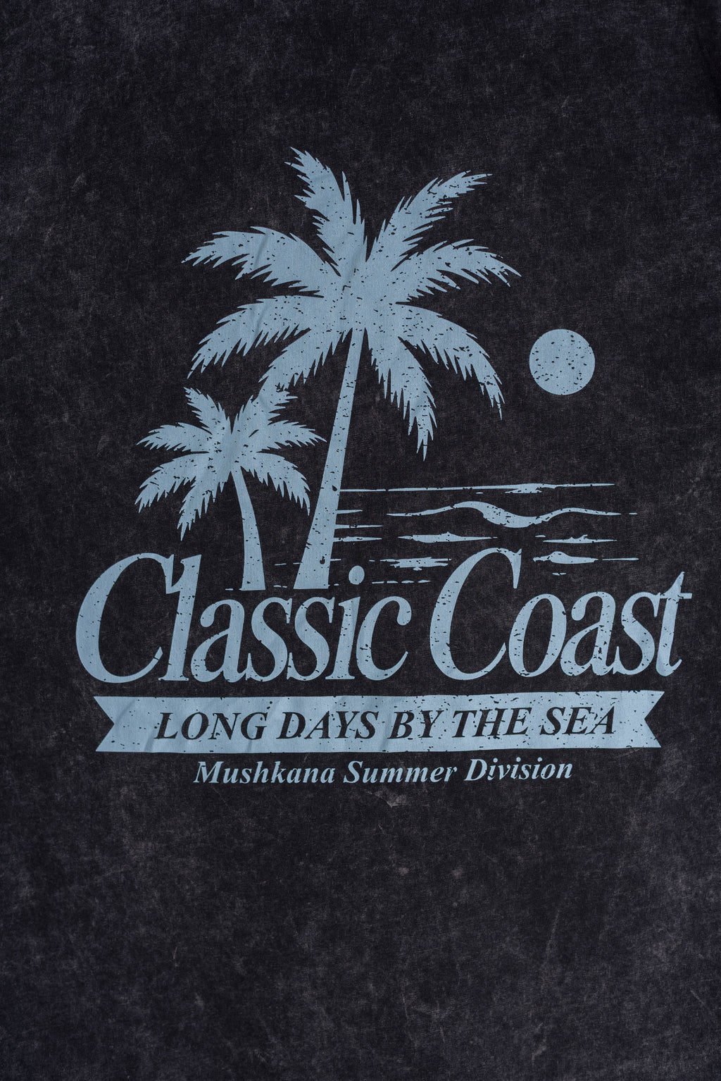 Remera Negra Washed Classic Coastal Club