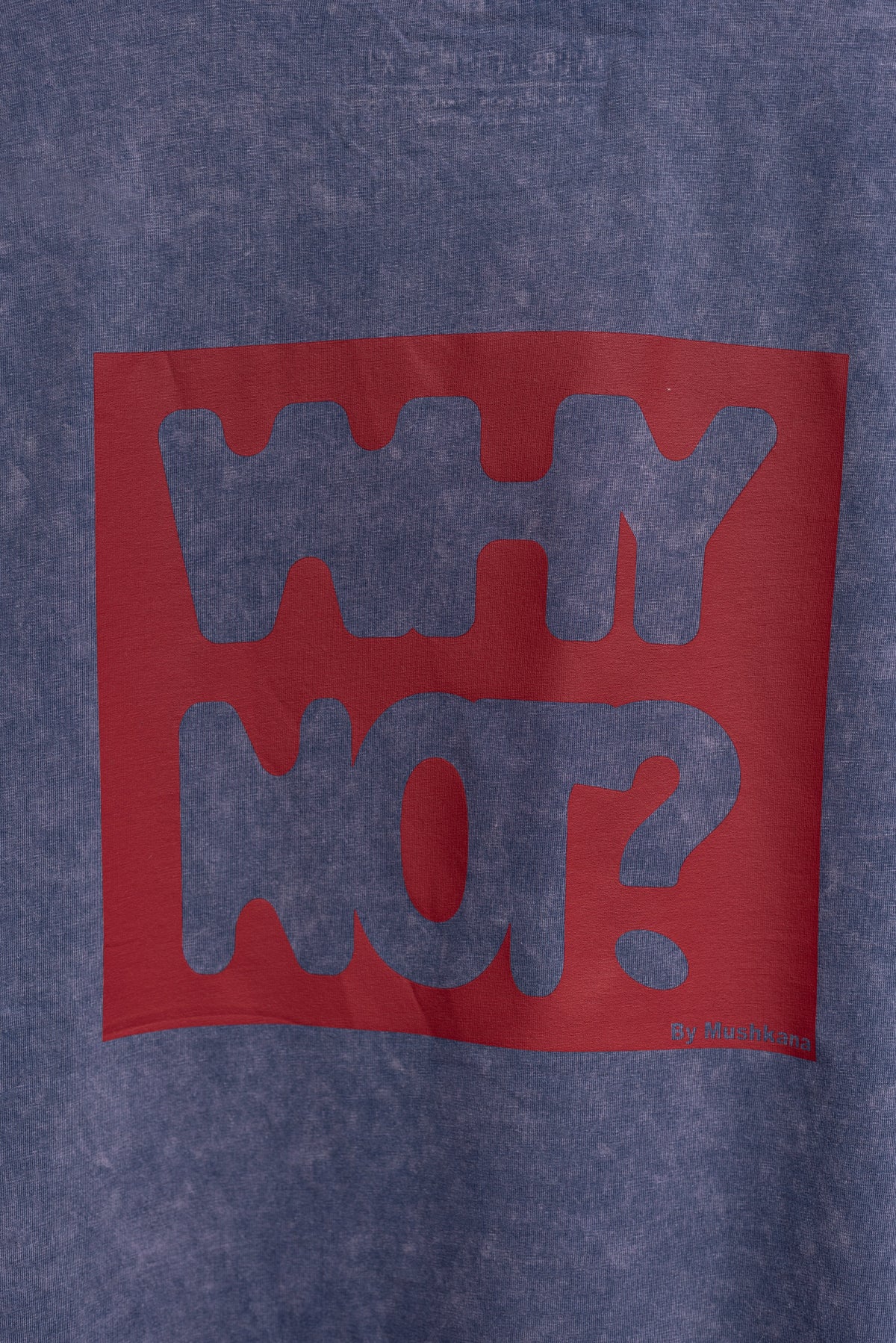 Remera Oversized Blue Washed Why Not