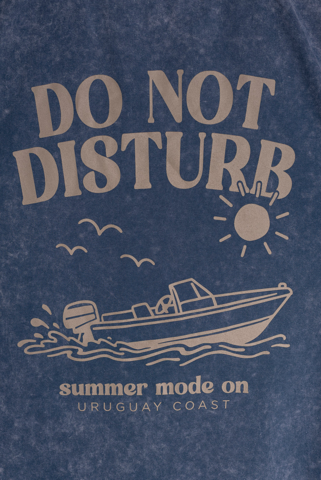 Remera Azul Washed Oversized Do Not Disturb