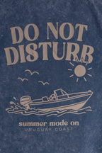 Remera Azul Washed Oversized Do Not Disturb