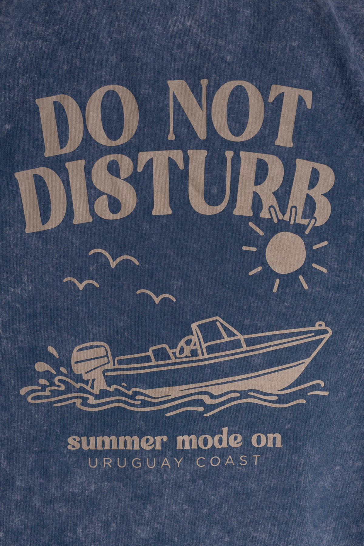 Remera Azul Washed Oversized Do Not Disturb