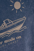 Remera Azul Washed Oversized Do Not Disturb