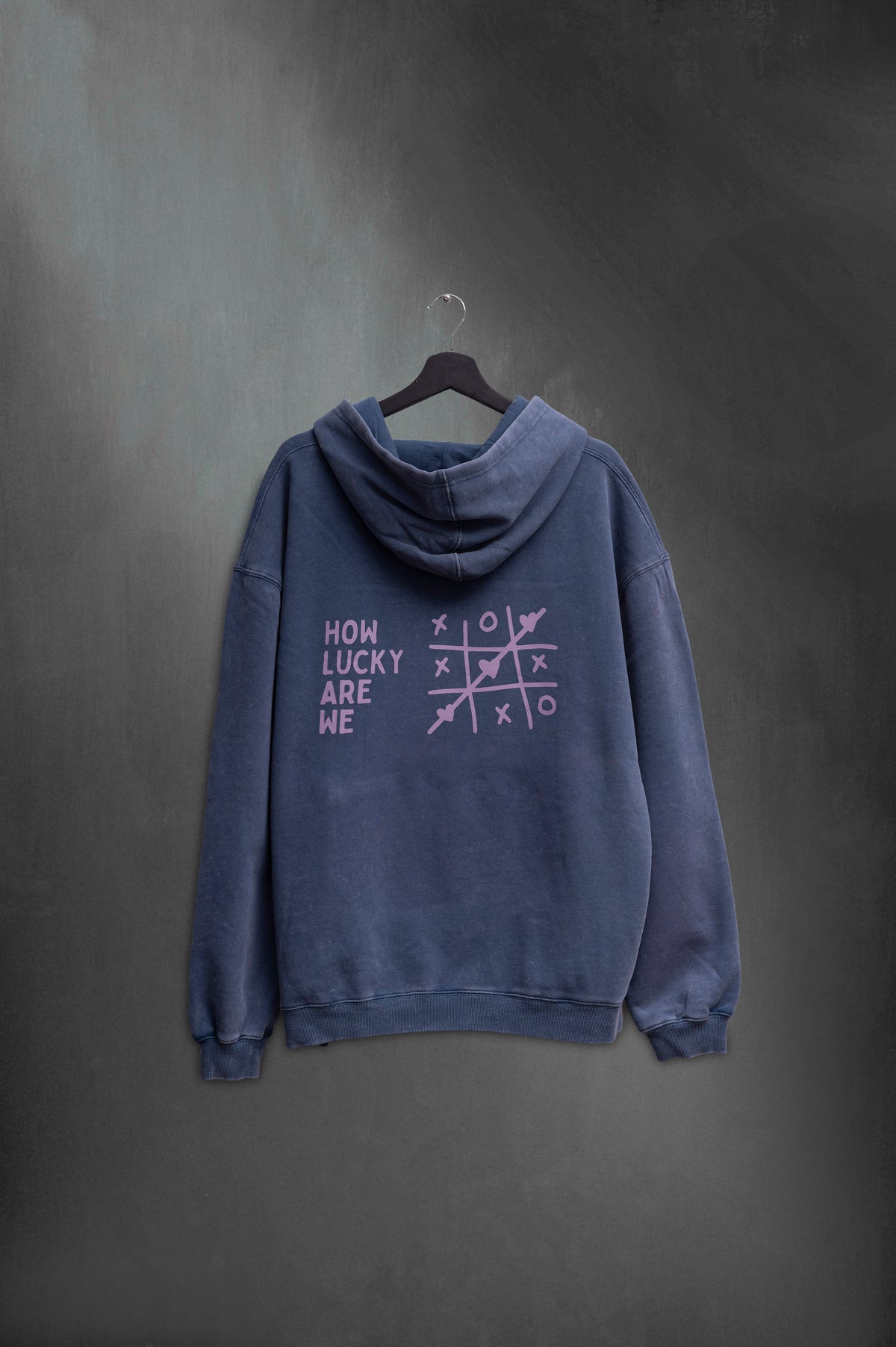 Hoodie Oversized Azul Washed Tatetí