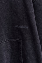 Hoodie Oversized Negro Washed Mushkana