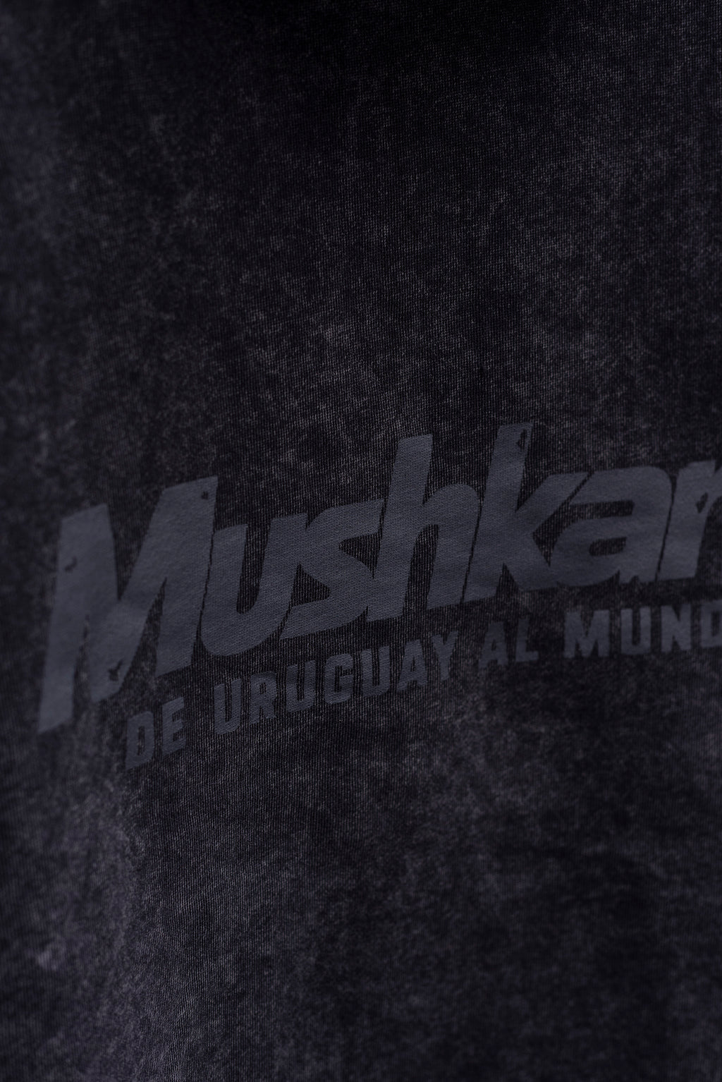 Hoodie Oversized Negro Washed Mushkana