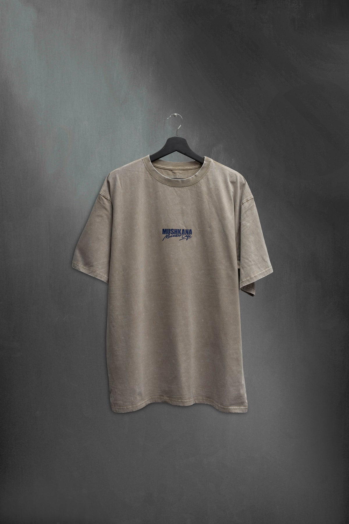 Remera Oversize Kahki Washed Café Mirador