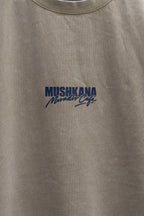 Remera Oversize Kahki Washed Café Mirador