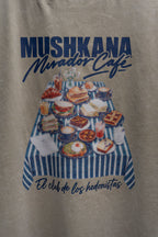 Remera Oversize Kahki Washed Café Mirador