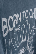 Remera Over Blue Washed Hand to Chill ss