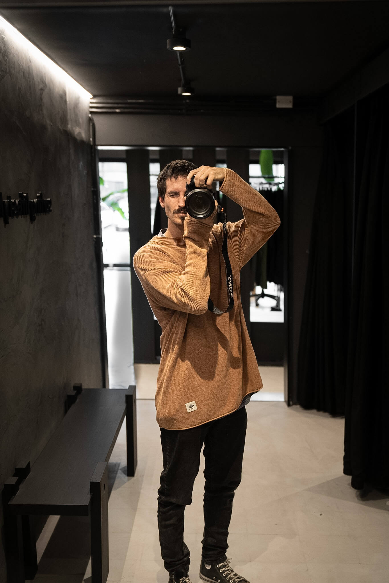 Sweater Maglia Camel Washed