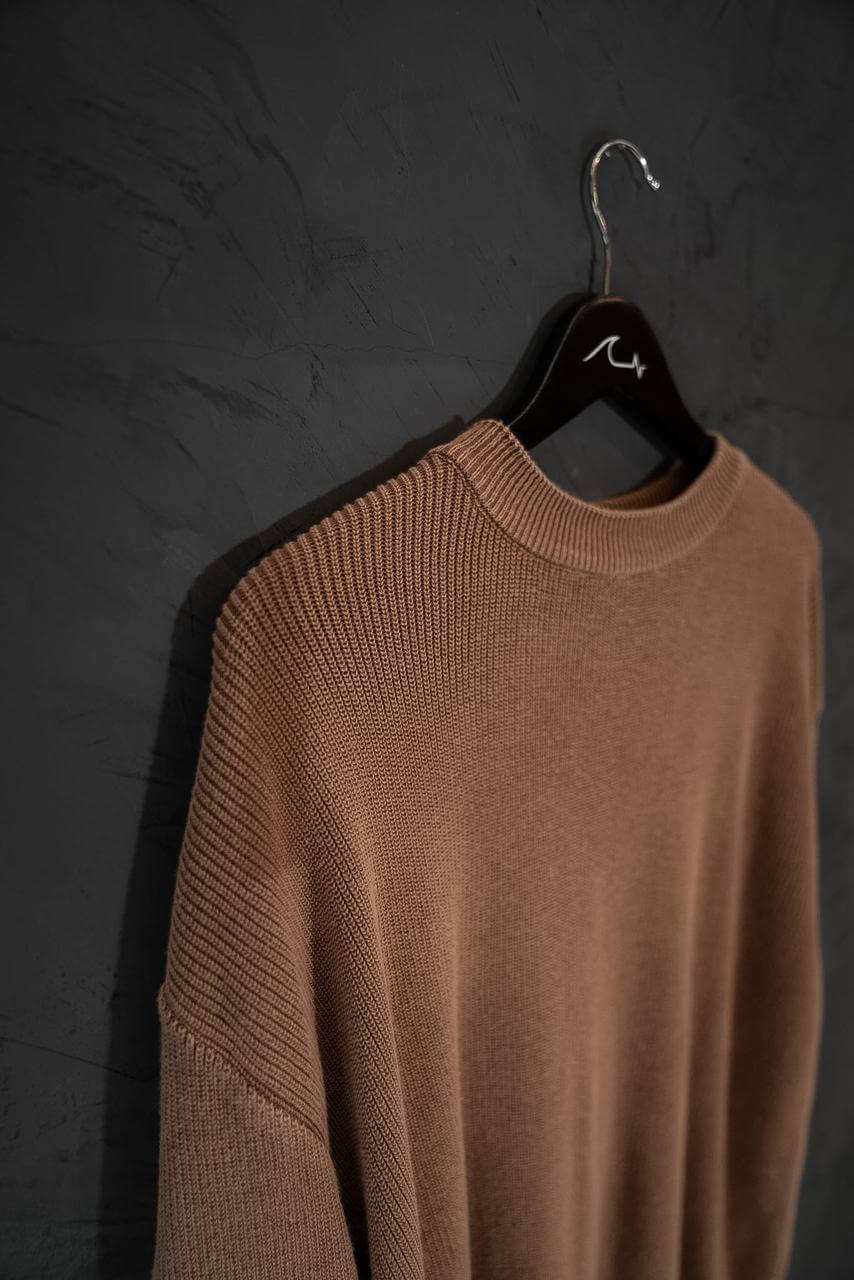 Sweater Maglia Camel Washed