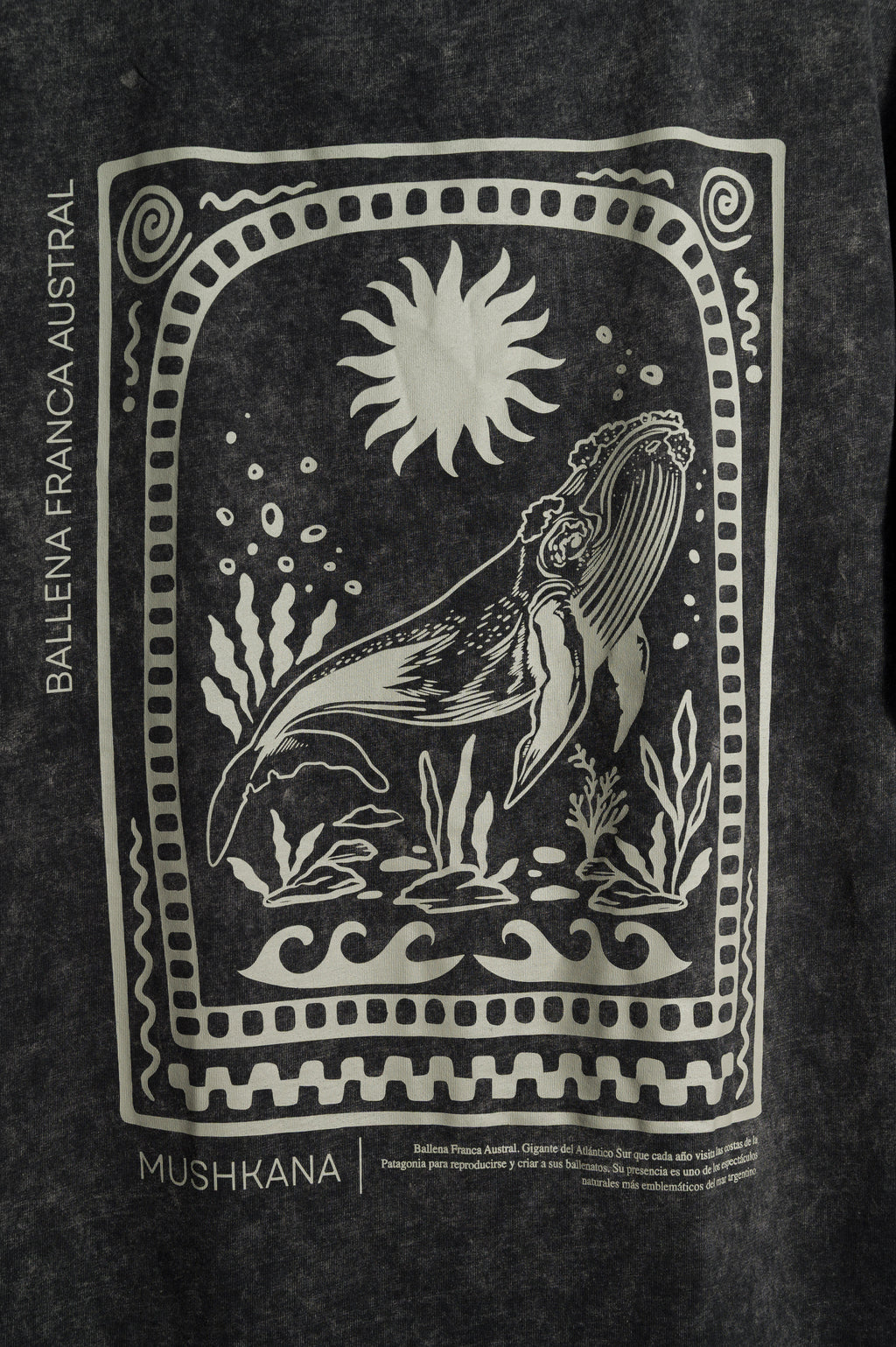 Remera Black Washed Oversize Austral