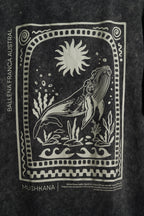 Remera Black Washed Oversize Austral